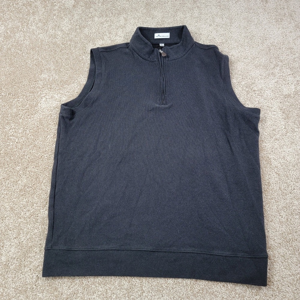 Peter Millar Quarter Zip Vest Sleeveless Pullover Layering XL